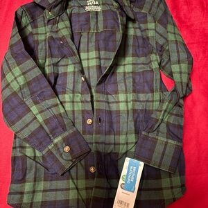 Carter's Green and Blue Plaid Button Down Shirt